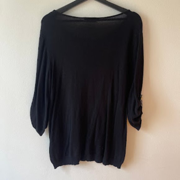 Calvin Klein Silk Blend Black Sweater - Picture 2 of 6